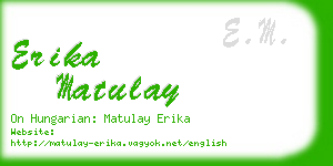 erika matulay business card